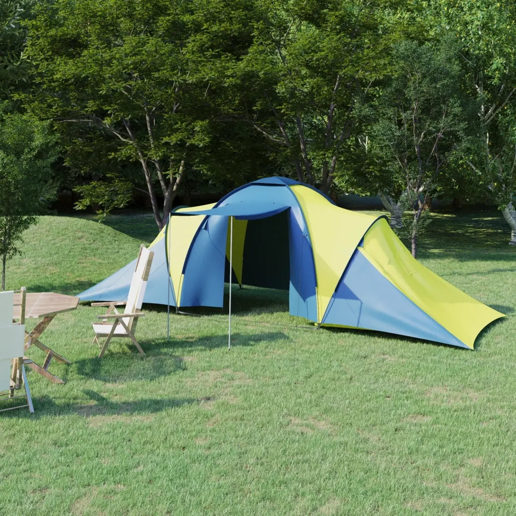 Tenda da Campeggio per 6 Persone-Tenda per Famiglie Blu e Giallo