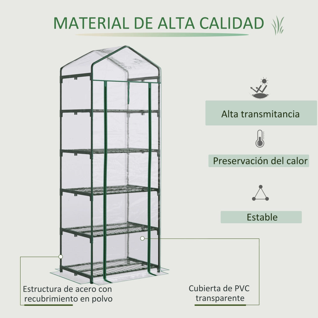 Serra da Giardino con Scaffale ¨C zephmum ¨C 69x49x193 cm
