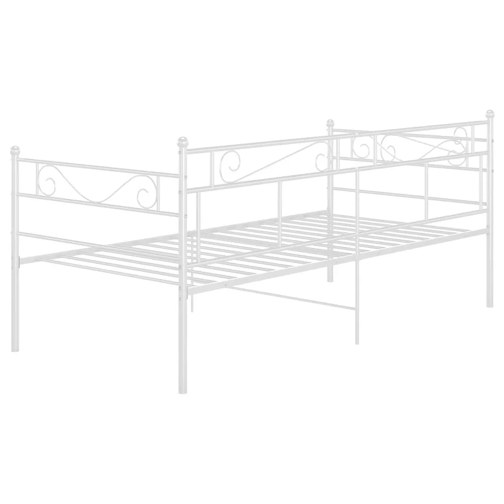 Telaio Divano Letto Bianco in Metallo 90x200 cm 324768
