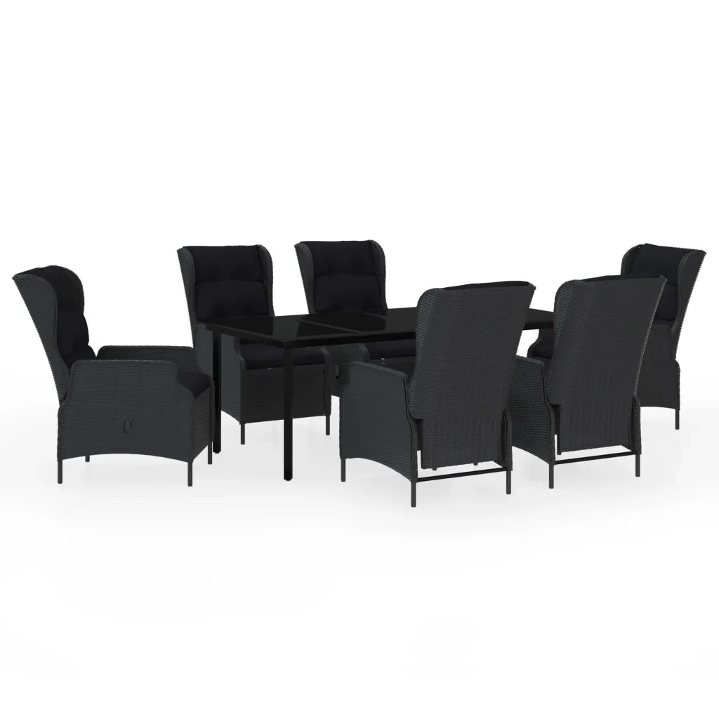 Set da Pranzo da Giardino 7 pz Grigio Scuro 3099641