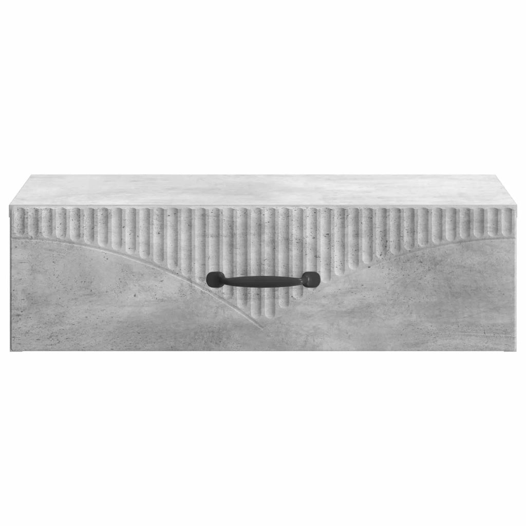 Tavolino da Parete Laterale Grigio Cemento 59 x 34,5 x 17 cm 898998