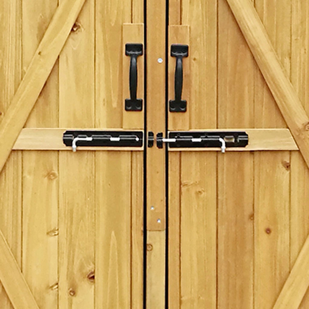 Armadio da giardino a 2 ante 1350x500x1540 mm legno di abete con tetto in bitume