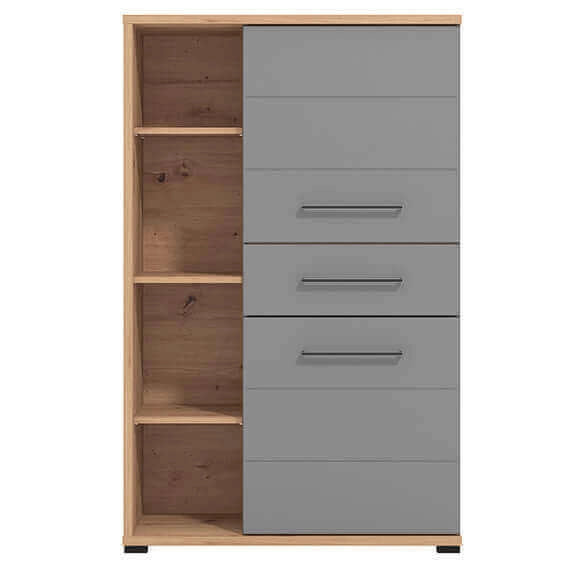 madia due ante quattro cassetti moderna cm 89 5x40x141 5 h - ELLI