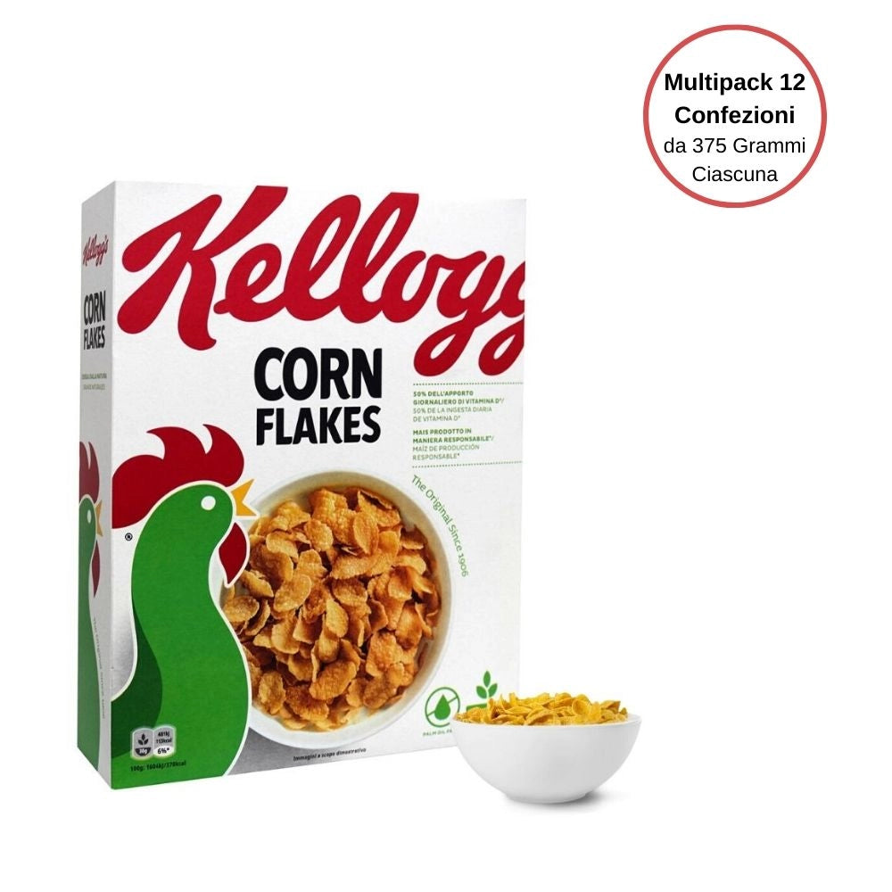 Kellogg's corn flakes the original multipack da 12 confezioni da 375 grammi ciascuna