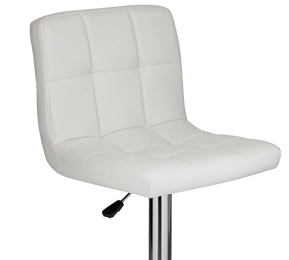 FENIXSHOP24 – Coppia di sgabelli girevoli da bar pub cucina – regolabili in altezza struttura in acciaio cromato, imbottitura in gommapiuma – cod-008