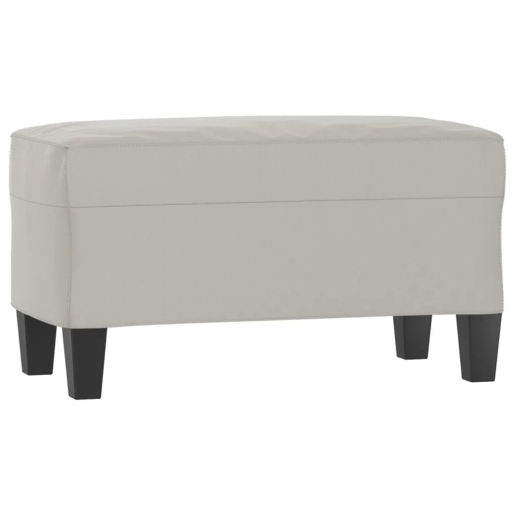 Panca Grigio Chiaro 70x35x41 cm in Microfibra 349446