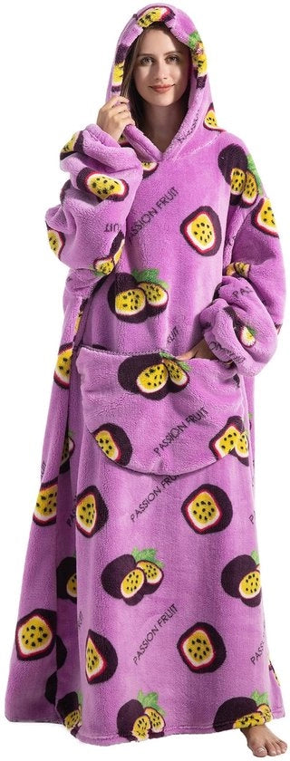 Pantaloni corti extra lunghi con cappuccio oversized, isolamento termico, imbottito in fleece, degenerevoli, cappuccio, morbido e confortevole