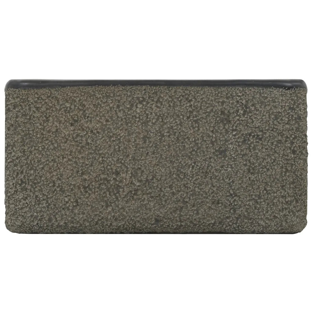 Lavandino 30x30x15 cm in Pietra di Fiume Nero cod mxl 54728
