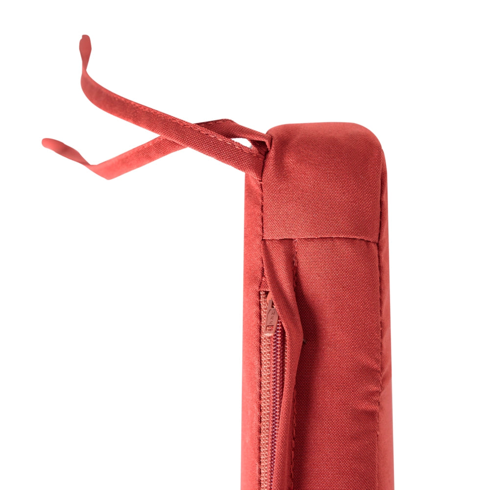 Set di 8 cuscini per sedie da giardino in tessuto poliestere resistente ai raggi UV Rosso