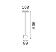 TOFFEE PT D160 H050, Piantana Ricaricabile, Ideal Lux Colore: Nero