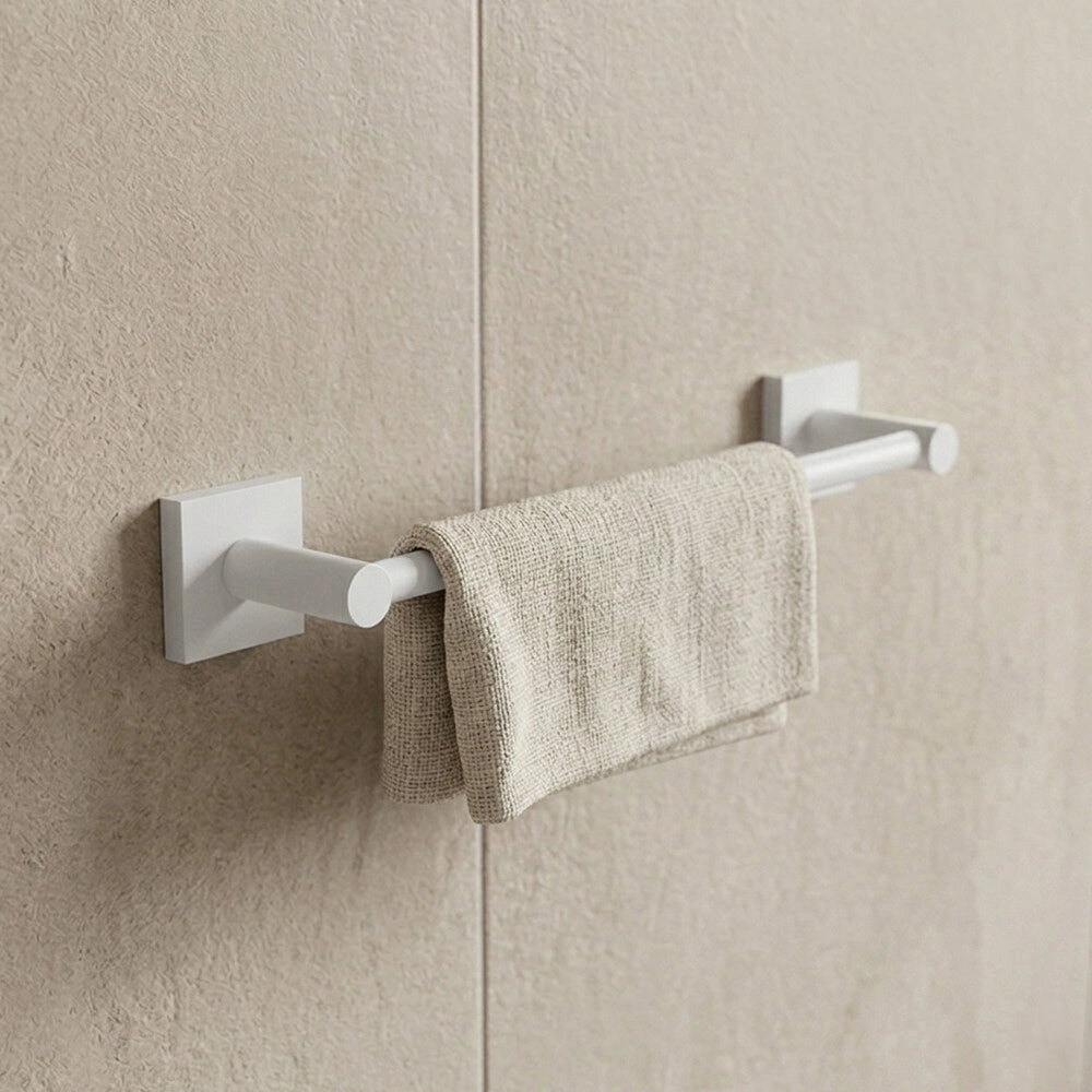 Porta asciugamani da muro 30 cm bianco in acciaio inox Sidera