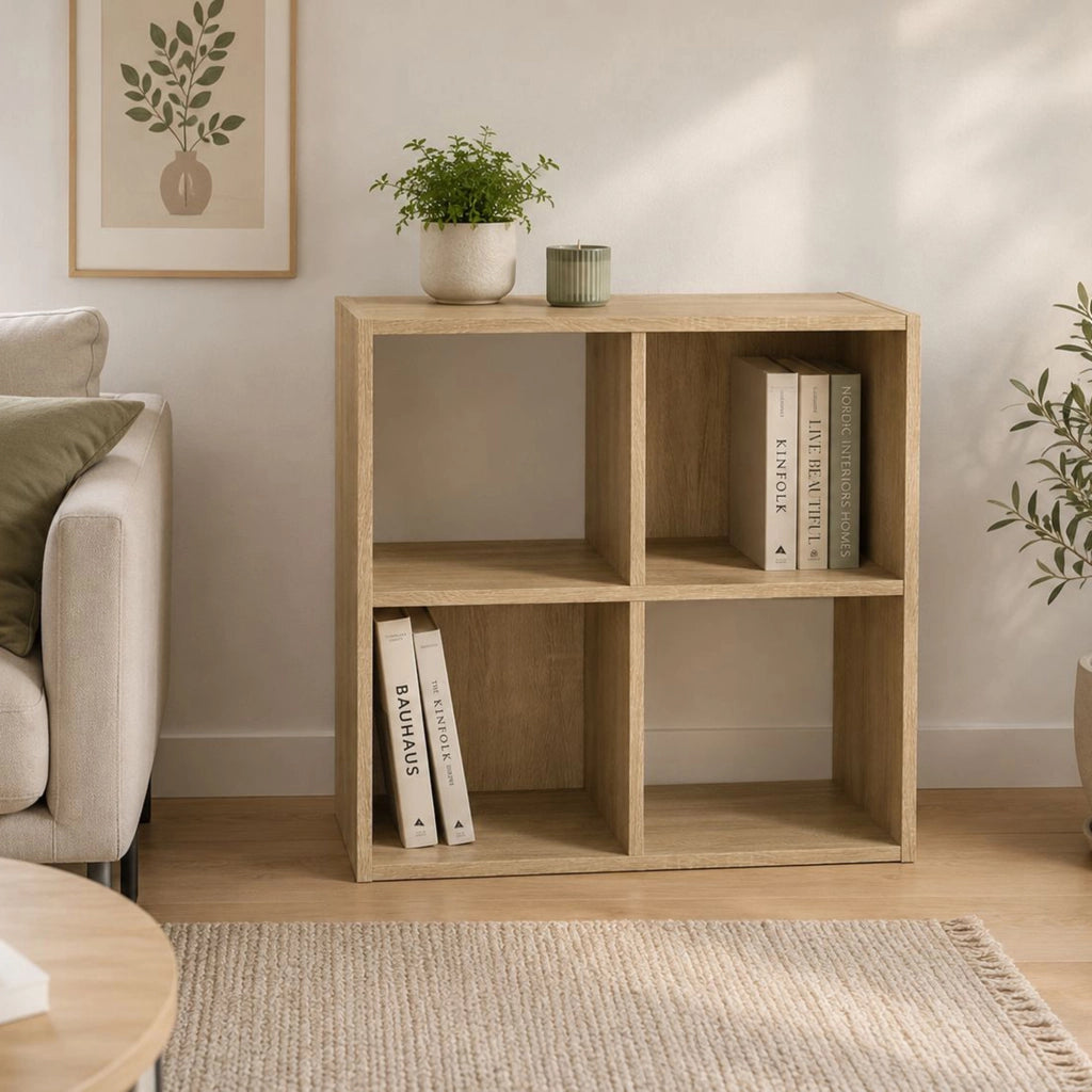 Biblioteca Liha, Libreria 2 Ripiani, 61x30x61h cm Marrone Rovere