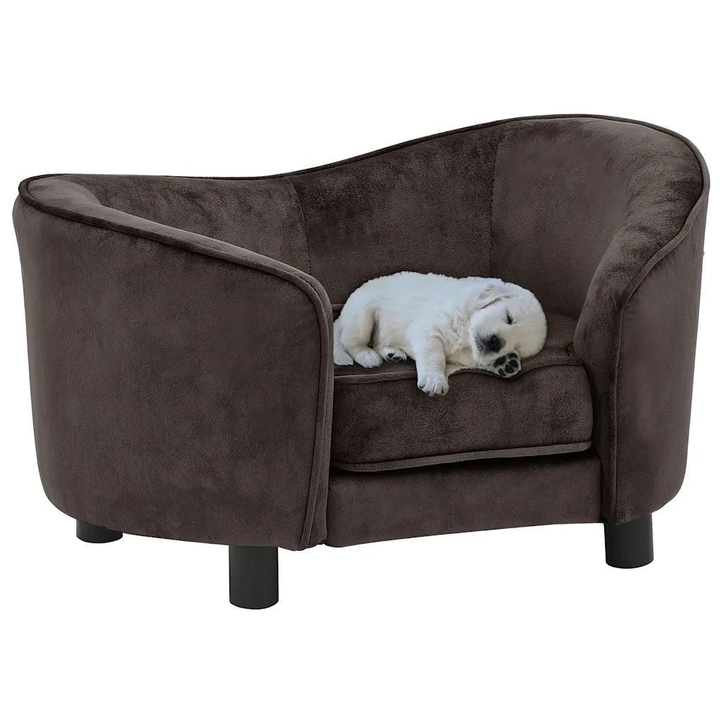 Divano per Cani Marrone 69x49x40 cm in Peluche 170942