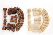 Figurine da Scacchi in Legno - 32 pezzi - Adatti a Bambini e Adulti.