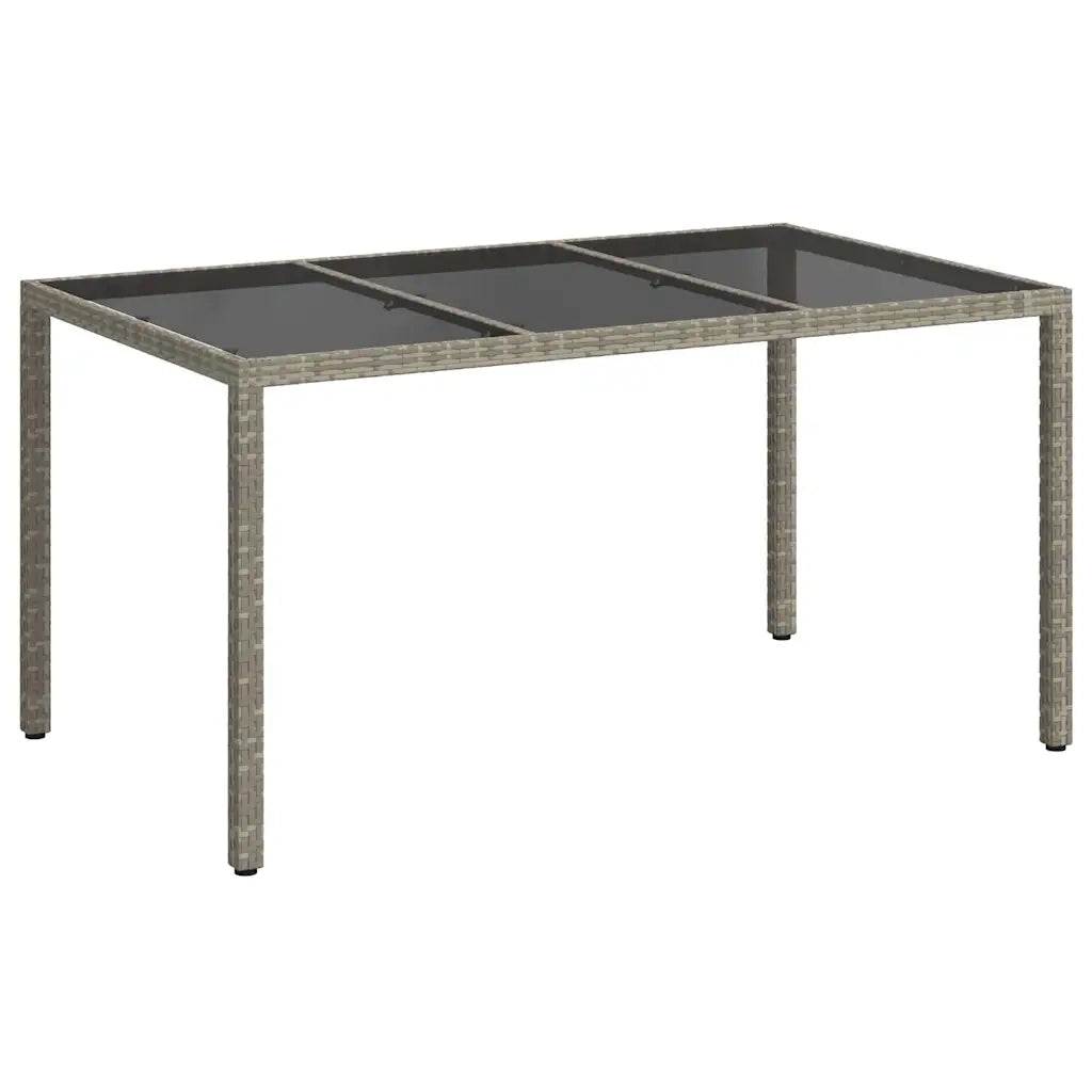 Tavolo da Giardino Grigio 150 x 90 x 75 cm polyrattan 362541
