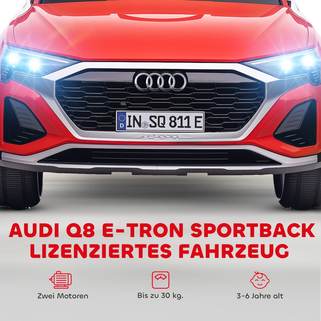 Auto elettrica per bambini Audi Q8 12V ¨C Minimal ¨C Rosso