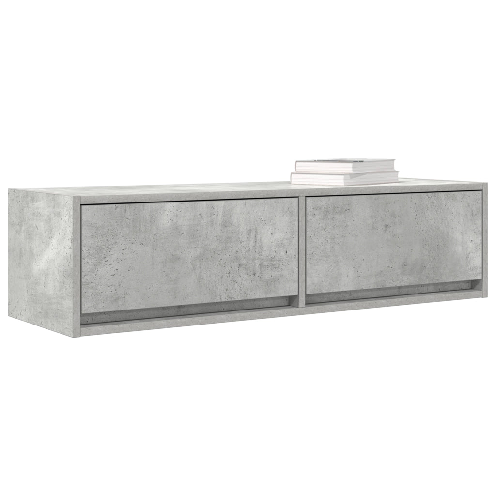 Mobile TV Grigio Cemento 100x31x25,5 cm Legno Ingegnerizzato