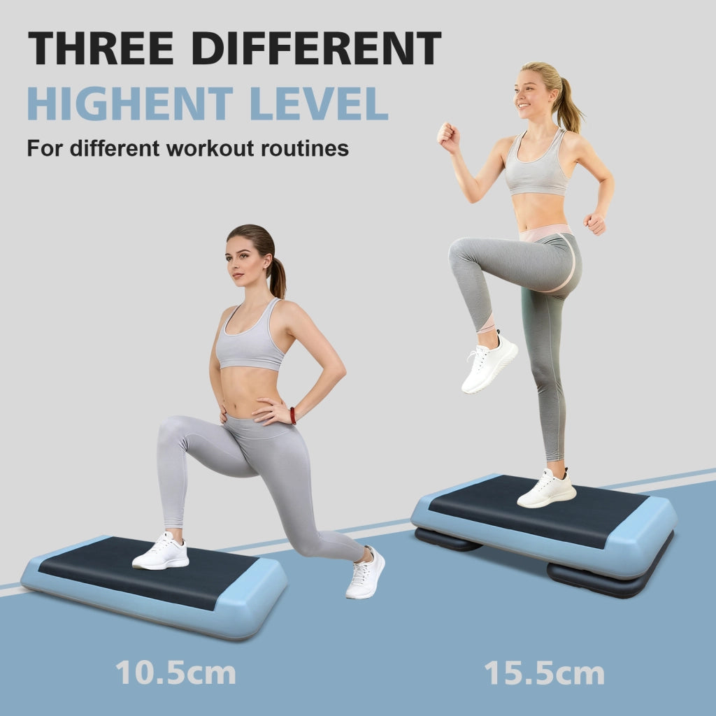 Stepper aerobico regolabile ¨C Minimal ¨C 76cm, 2 alzate, grigio nero