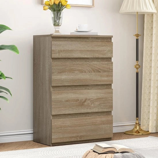 Comodino con 4 ante, comodino con ante, cassettone con 4 ante, comodino da camera da letto, comodino, comodino, comodino per ingresso, cassettone a lavello, 92 x 33 x 60 cm