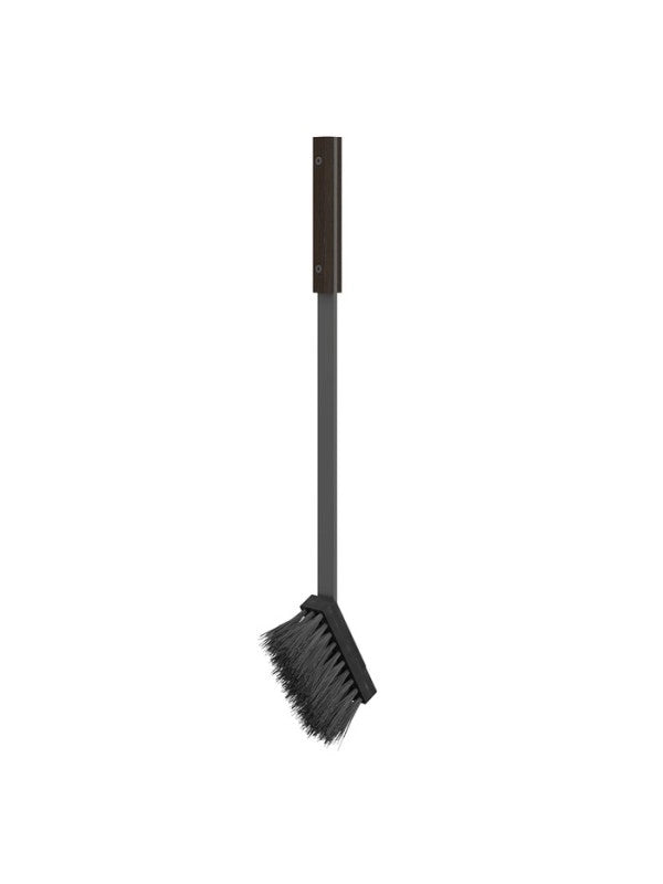 Set attrezzi per camino 3 pezzi in acciaio e legno Nero - Set 6 L
