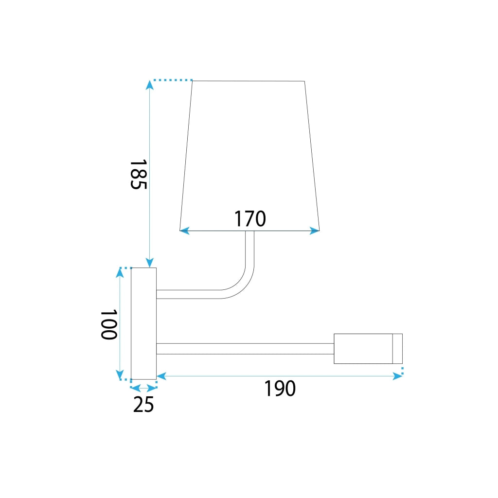 Lampada Da Parete APP1610-2W Black