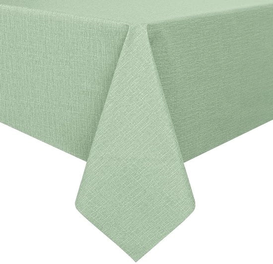 Tappeto da tavolo in stile romano, 140x180 cm, verde, impermeabile, resistente all'acqua, per esterni, lino, PVC, per feste, compleanni, primavera, estate, Pasqua, picnic