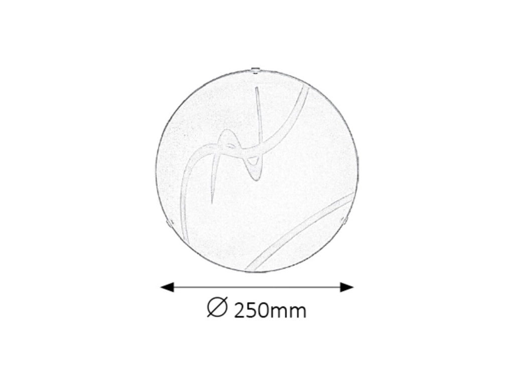 Plafoniera LED tonda vetro bianca 25cm 12W Rabalux