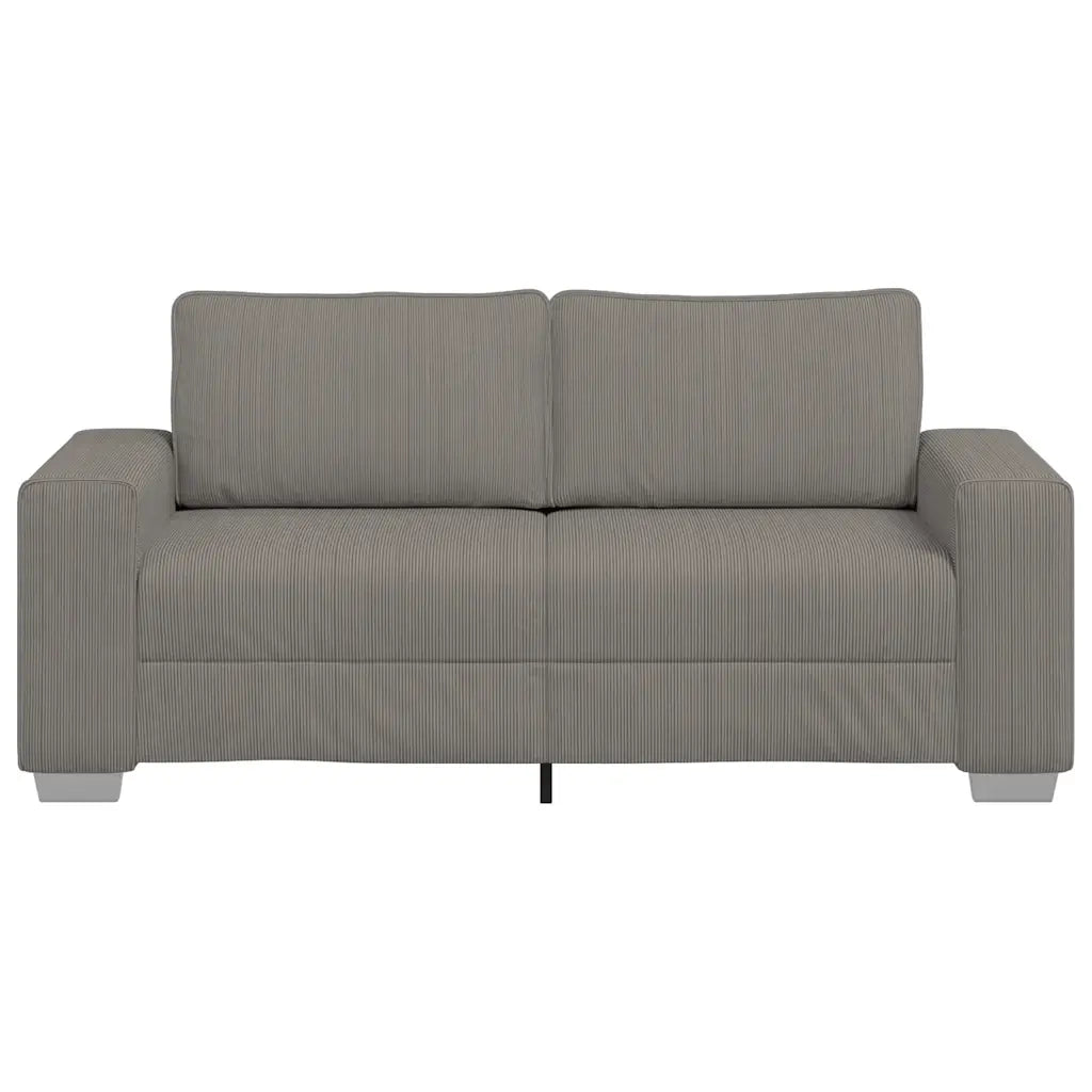 Divano Divanetto Grigio Chiaro 180x77x82cm Tessuto di Velluto a Coste 4105200