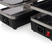 Raclette Connestabile - Estensibile e Collegabile - Design Innovativo per 4 Persone - Nero