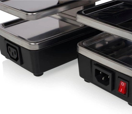 Raclette Connestabile - Estensibile e Collegabile - Design Innovativo per 4 Persone - Nero