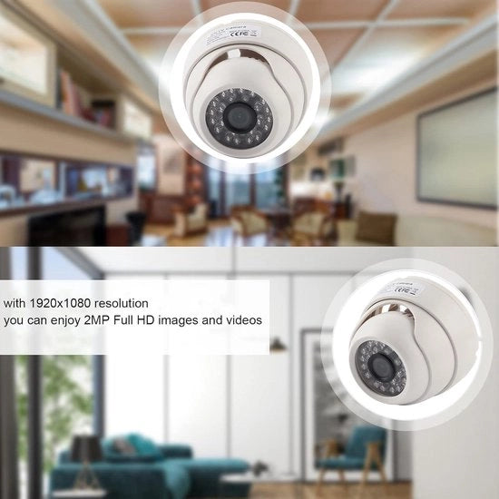 Camera a Domo a Infrarosso 4-in-1 AHD TVI CVI CVBS Indoor NTCS - Alta Qualità.