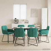 Sedie da pranzo 6 pz Velluto Turchese 59 x 56,5 x 86 cm 3428227