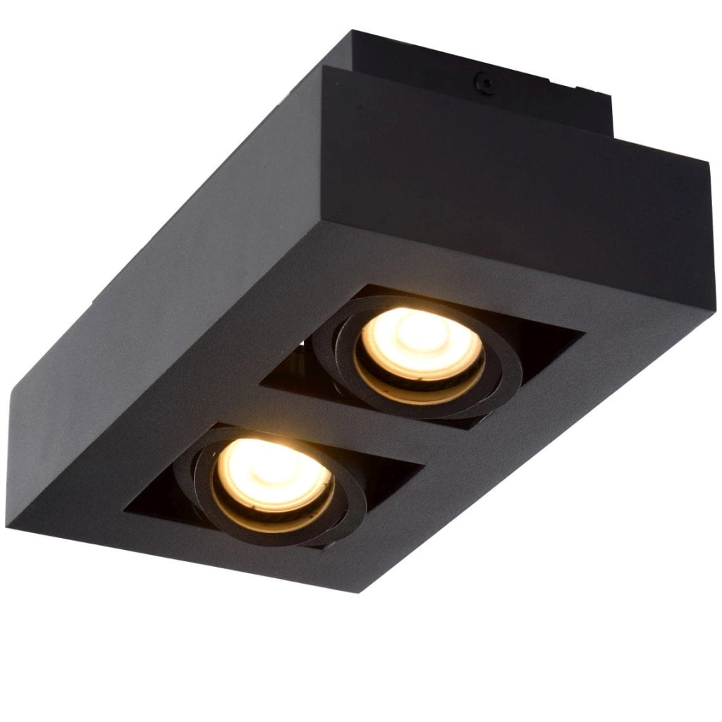 Lucide XIRAX faretto doppio da soffitto GU10 5W 3000K nero