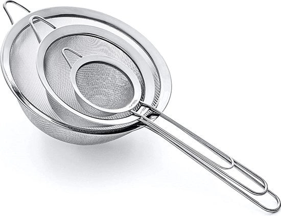 Impianto di zeve per cucina di alta qualità, tessuto fine - 8,5/14/20cm - Acciaio inox Premium 304 - Set di zeve duraturo, set di zeve per cucina