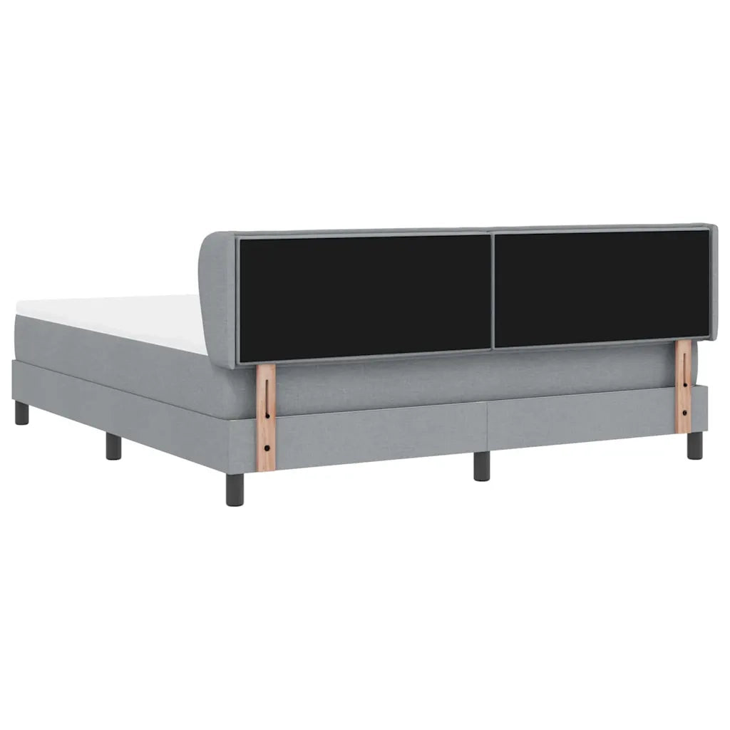 Letto a molle con materasso Grigio chiaro 180 x 200 cm Tessuto 3339975