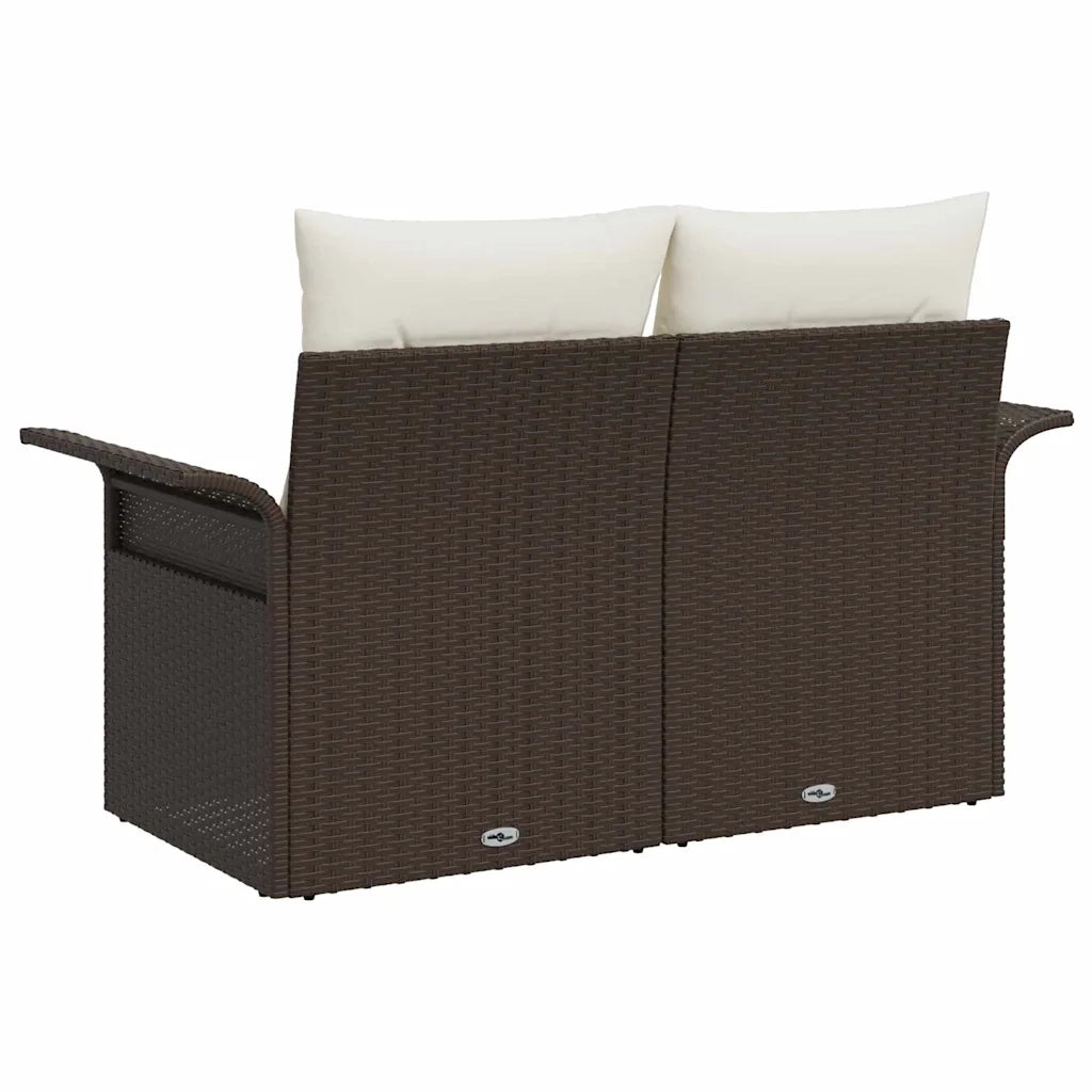 Divano da giardino-Sofa da Giardino-Divano da esterno Marrone 141 x 62 x 69cm polyrattan 672684