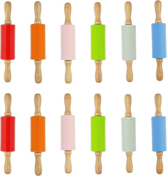 12 Pacchi di Rotolini per Bambini - 9 Pollici di Rotolini in 6 Colori per la Cucina Casa