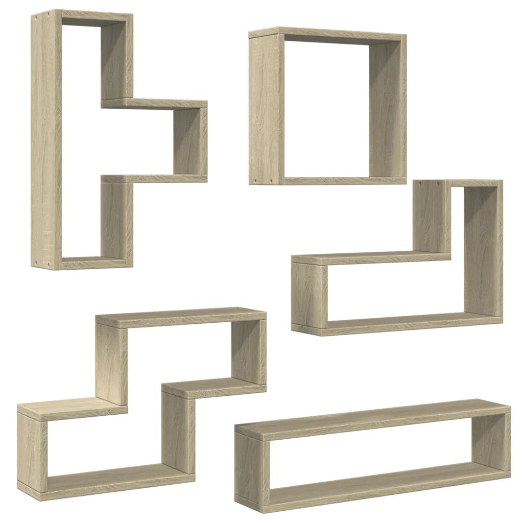 vidaXL Scaffale a Parete Rovere Sonoma 96x12x64cm in Legno Multistrato