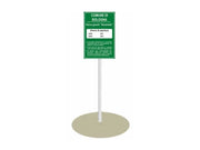 Cartello Parco Giochi Giochipark alluminio palo Ø 60mm da interrare cm60x90h