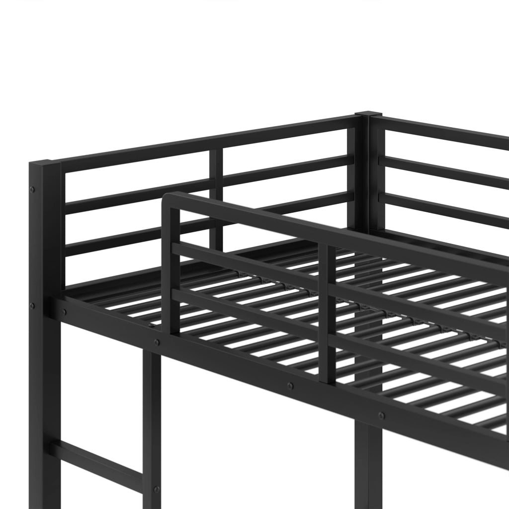 DESMIU Letto a Soppalco 90 × 200 cm 1 Posto con Scrivania, 2 Cassetti, LED Regolabile e Scala, Senza Materasso