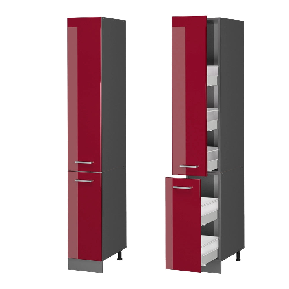 Armadio da farmacia R-Line Rosso lucido/Antracite 30 cm Vicco