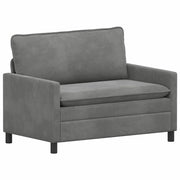 Divano | Divano da soggiorno | Sofa Grigio Scuro 126 x 81 x 87,5 cm Velluto