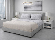 Completo Lenzuola Letto 100% Cotone Made In Italy Disegno Mitril - Singolo - Zaffiro