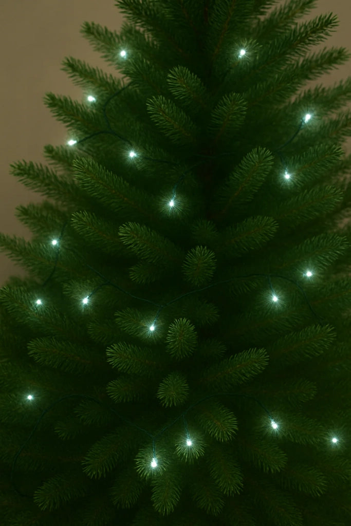 LUCI DI NATALE A LED 100LED BIANCO GHIACCIO INTERNO ESTERNO IP44 8 GIOCHI DI LUCI CON MEMORIA