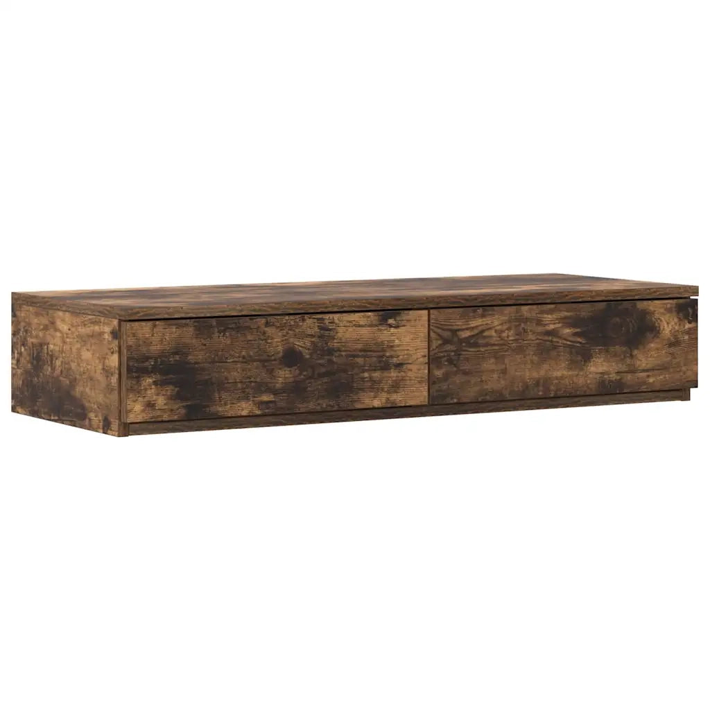Struttura letto con contenitore con cassetto Rovere fumé 75 cm 3335681
