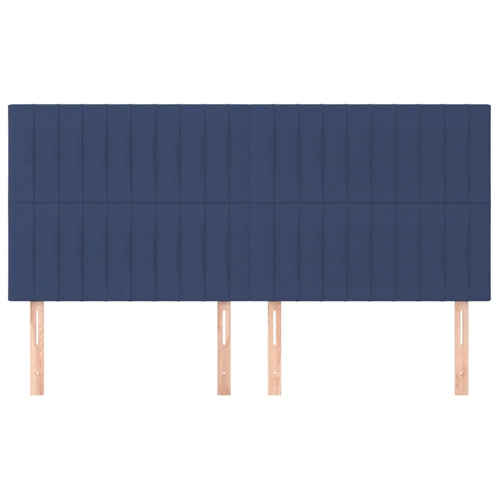 Testiera-Testata-Testiera Decorativa Blu 160x5x118/128 cm Tessuto 988229