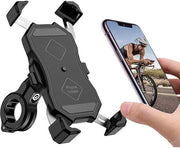 Supporto universale per smartphone Adatto per biciclette, motociclette e scooter; fissaggio al manubrio con rotazione 360°, Adatto per telefoni da 4,7-6,5 pollici.
