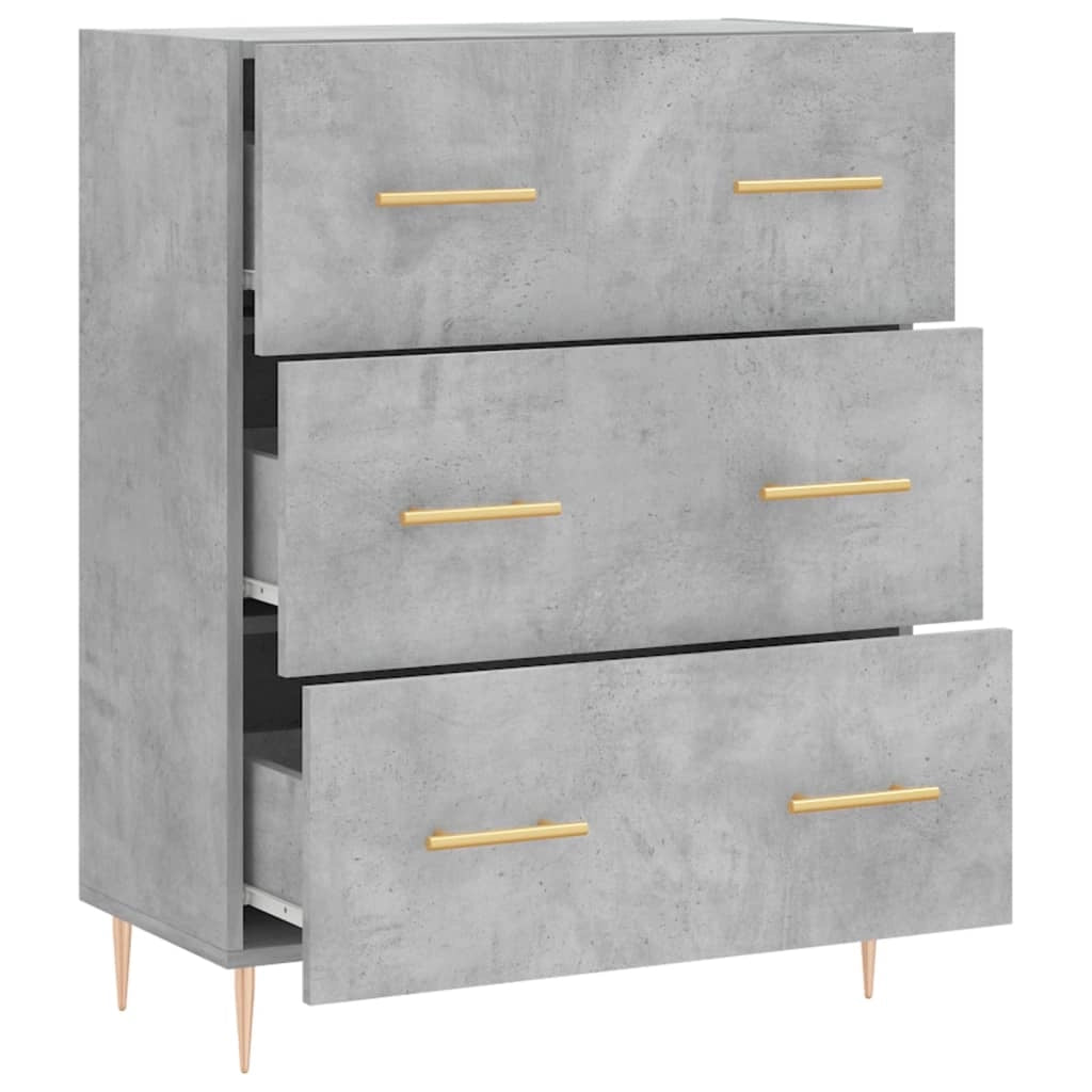 Buffet credenza cassettiera armadio mobile contenitore organizer per cucina soggiorno salotto 69,5 x 34 x 90 cm legno ingegnerizzato grigio 02_0032072