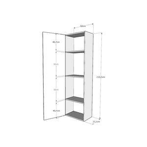 Mobile Pensile Colonna 60x210,3x39,5 cm 1 Anta Noce