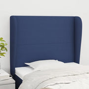 Testiera ad Orecchio-Testata con Orecchie Blu 103x23x118/128 cm in Tessuto 939964